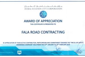 Award of Appreciation (Dubai Aviation)